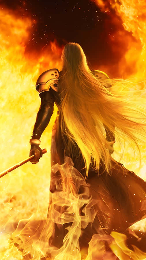 Final Fantasy V I I Remake Sephiroth Inferno Wallpaper