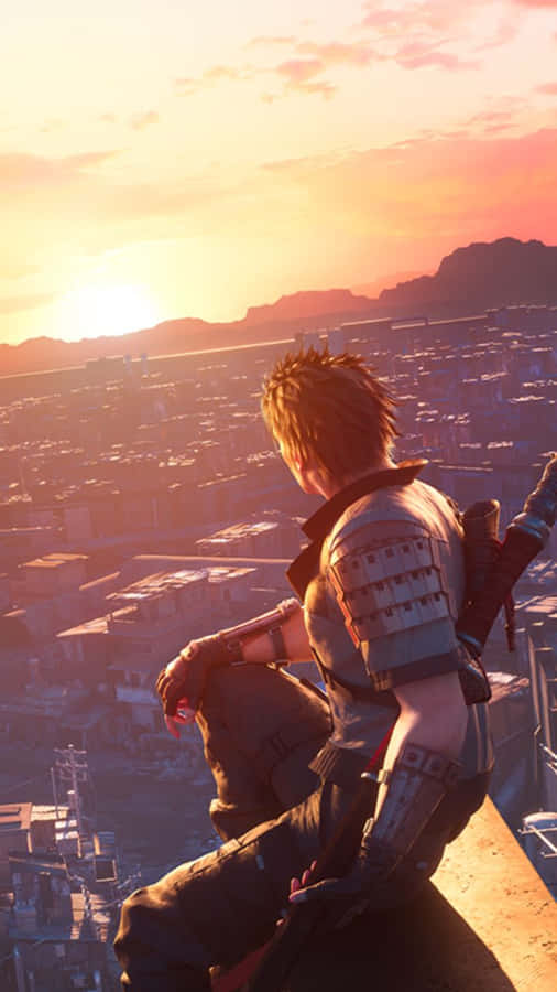 Final Fantasy7 Remake Sunset Contemplation Wallpaper