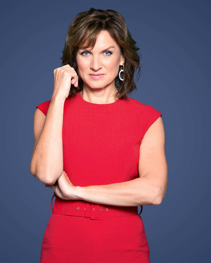 Fiona Bruce Posing Elegantly In A Stylish Outfit Wallpaper