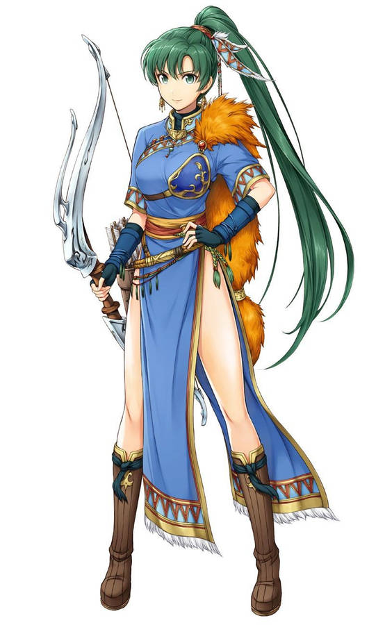 Fire Emblem Warriors Lyn On White Background Wallpaper