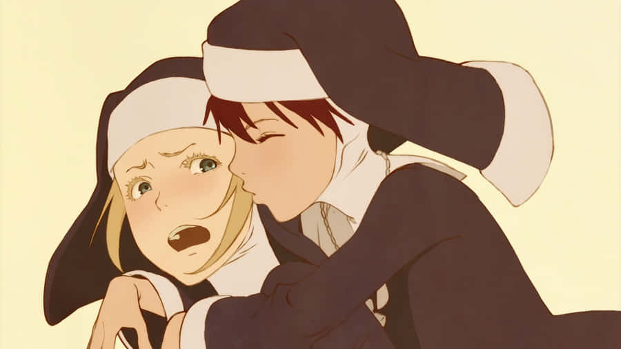 Fire_ Force_ Iris_and_ Shinra_ Animated_ Scene Wallpaper