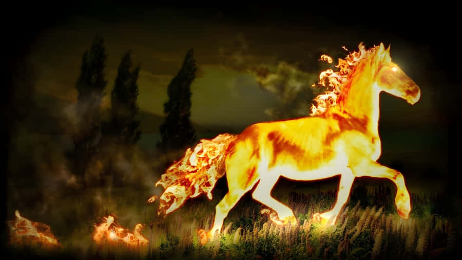 Fire Horse Mythical Creature Wallpaper