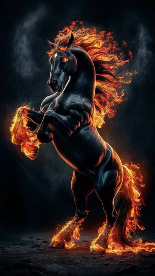 Fire Horse Mythical Creature Wallpaper