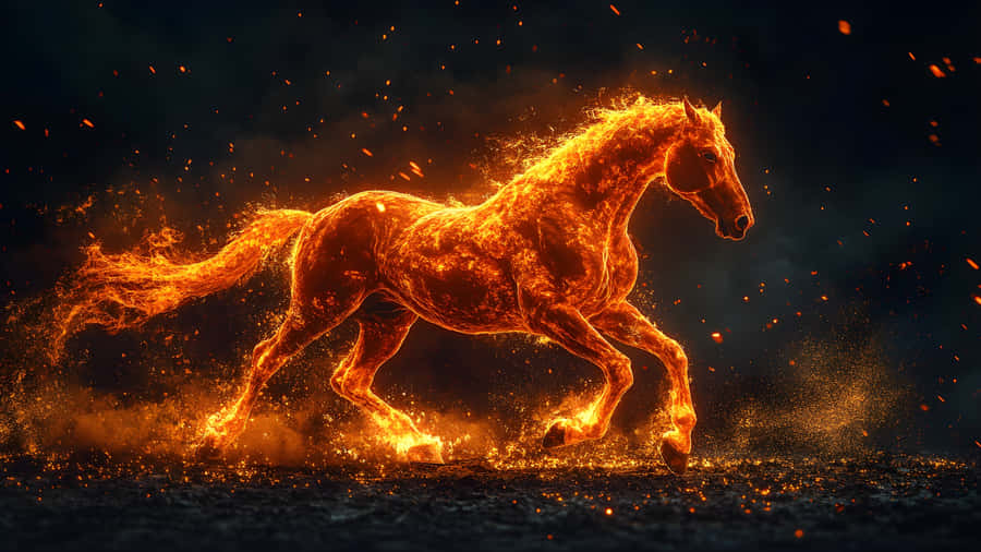 Fire Horse Spirit Wallpaper