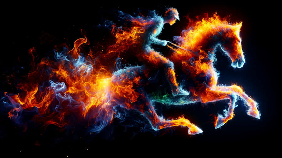 Fire Horse Spirit Rider Wallpaper