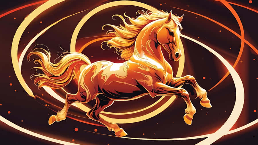 Fire Horse Symbolism Wallpaper