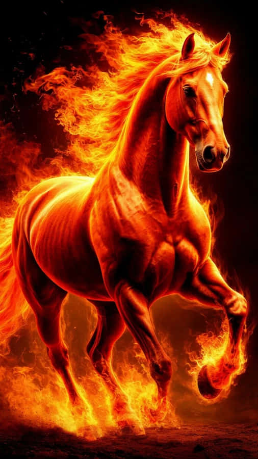 Fire Horse Symbolism Wallpaper