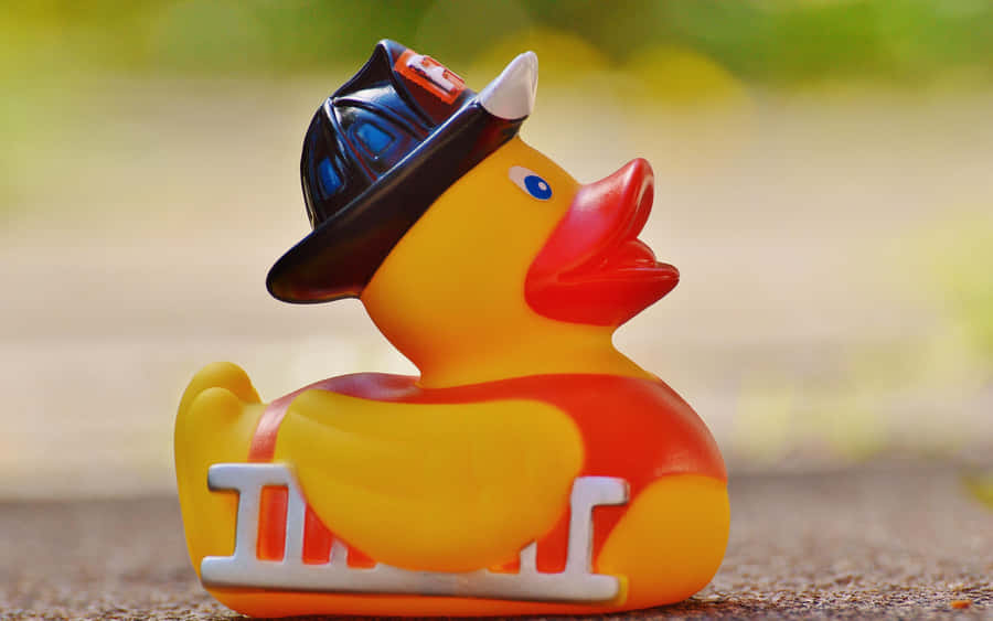 Firefighter Rubber Duck Outdoors.jpg Wallpaper