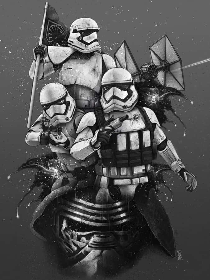 First Order Stormtroopers Marching Wallpaper