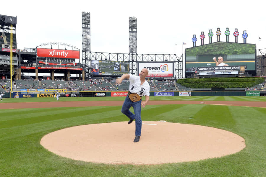 First Pitchat Baseball Game Wallpaper