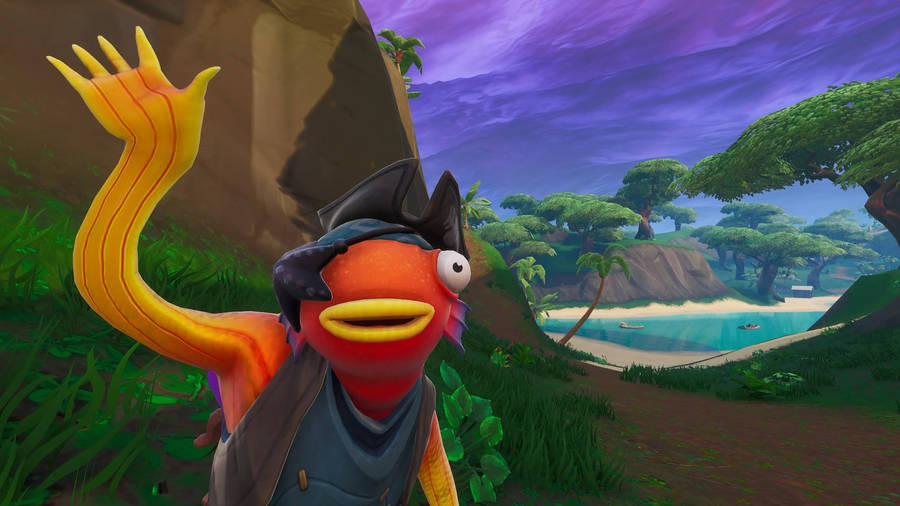 Fishstick Fortnite Pirate Waving Wallpaper