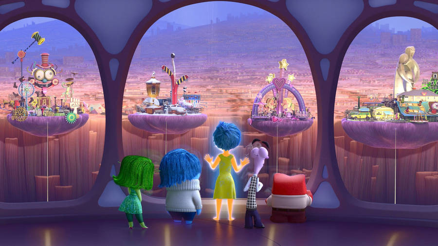 Five Interconnected Personality Islands In The World Of Inside Out Wallpaper