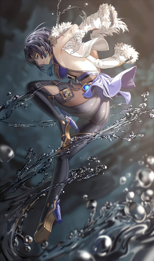 Five Star Character Yelan Of Genshin Impact Wallpaper