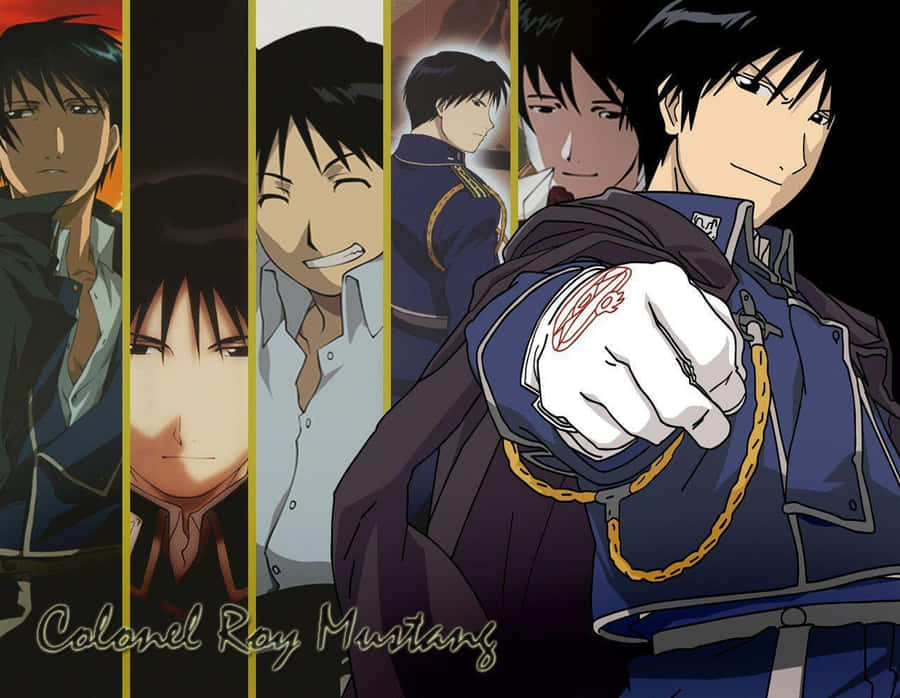 Flame Alchemist Roy Mustang Unleashing His Power Wallpaper