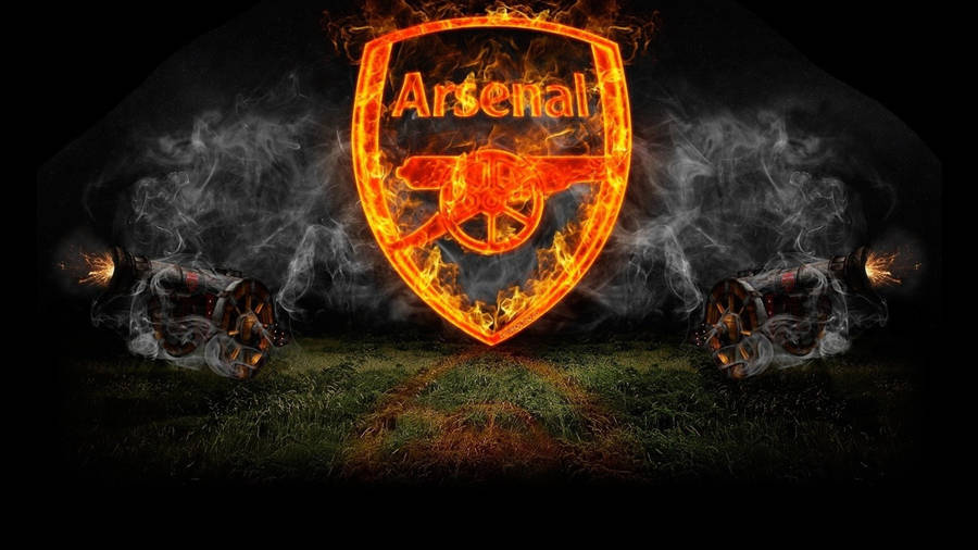 Flaming Arsenal Emblem Wallpaper