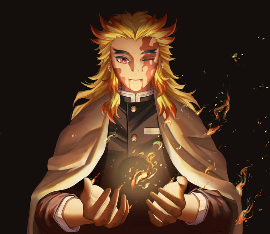 Flaming_ Rengoku_ Anime_ Character Wallpaper