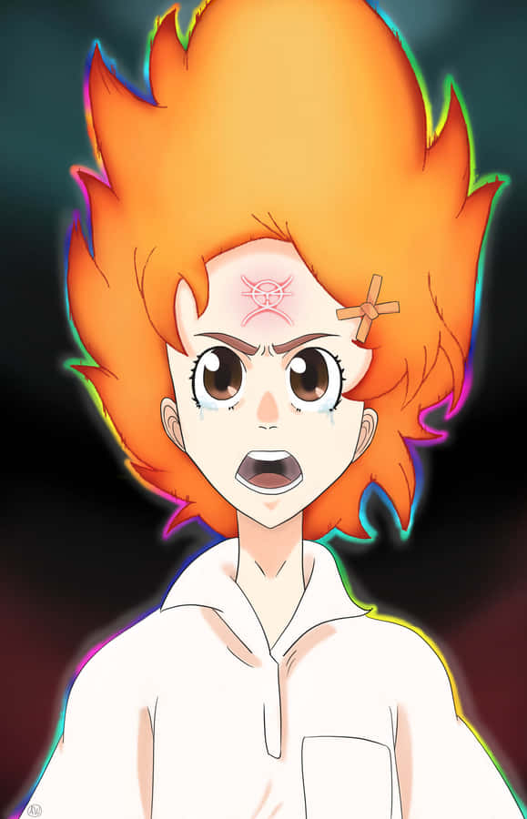 Flcl Alternative Hidomi & Ide On A Rooftop Wallpaper