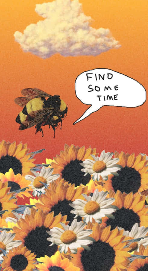 Flower Boy Bee Message Wallpaper