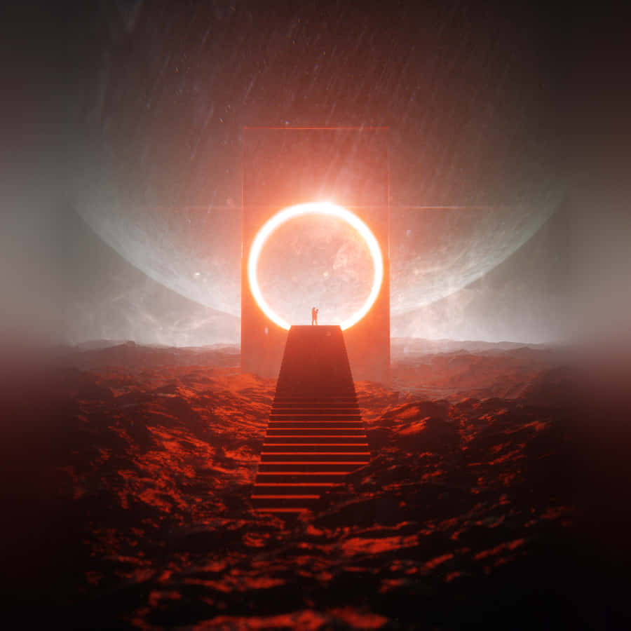 Flying Through A Mesmerizing And Never-ending Fantasy Space Wallpaper