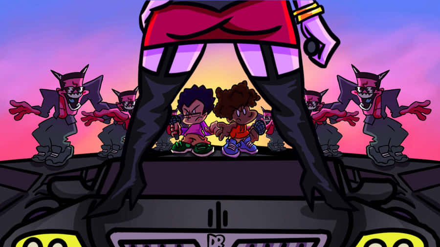 Fn F Characters Sunset Showdown Wallpaper