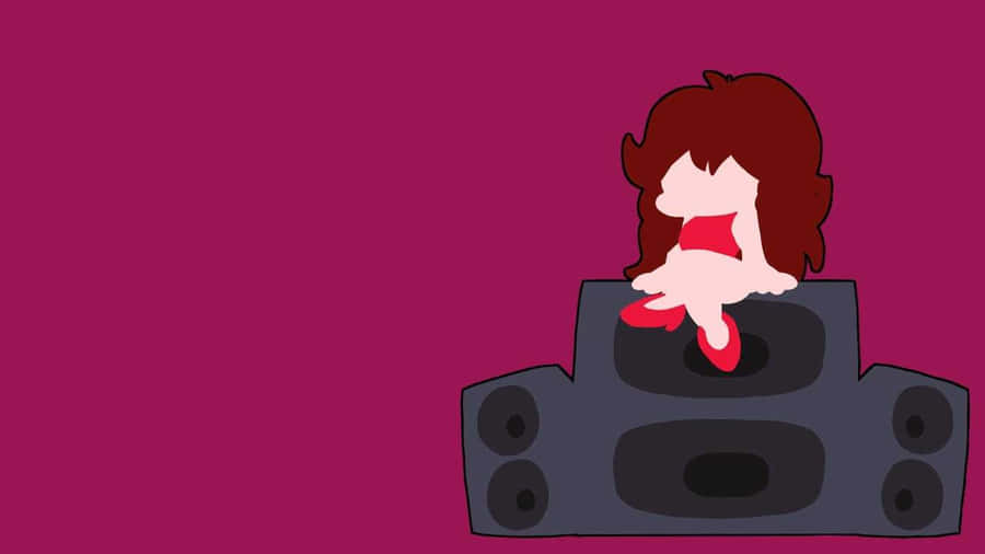 Fn F Girl Singingon Speakers Wallpaper