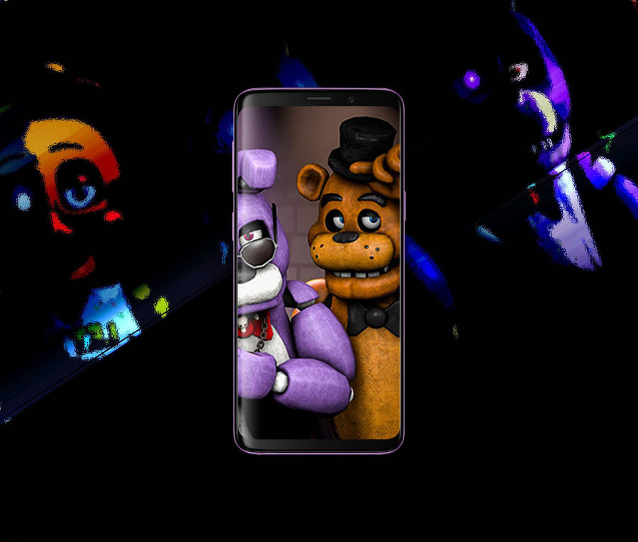 Fnaf Selfie On Phone Wallpaper
