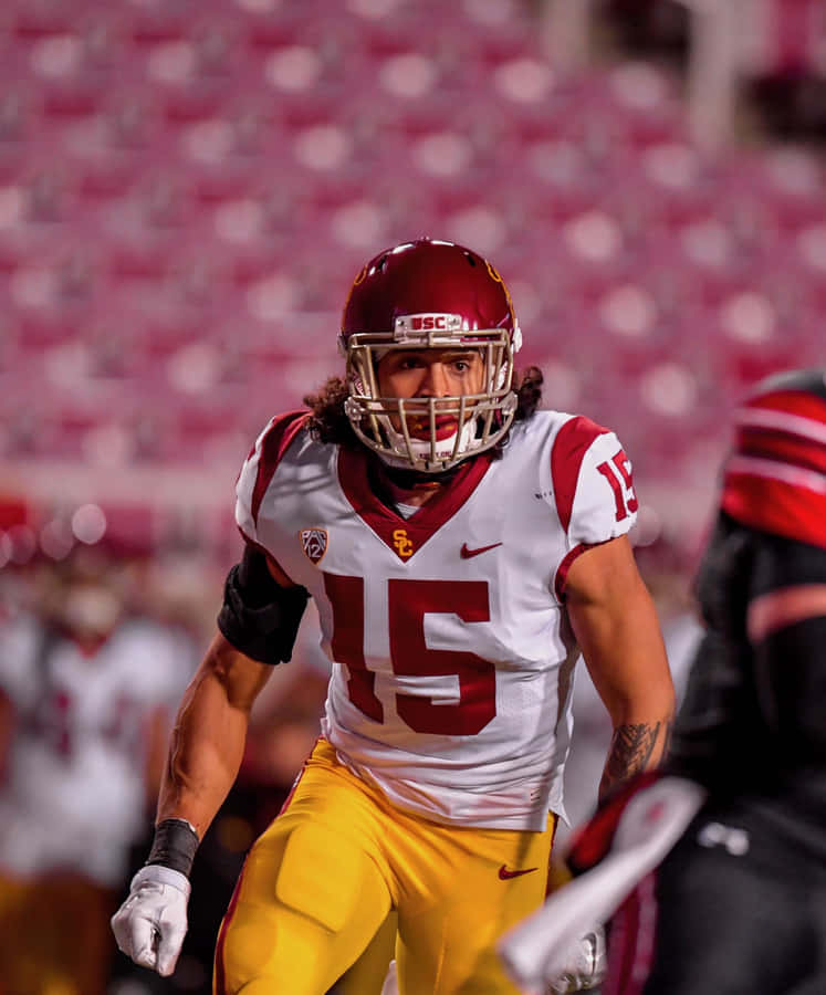 Focused Football Player Number15 Wallpaper