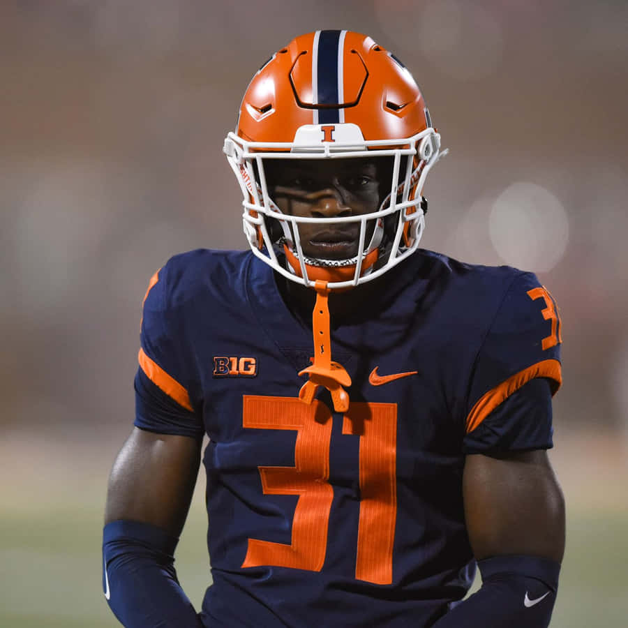 Focused Football Player Number31 Wallpaper