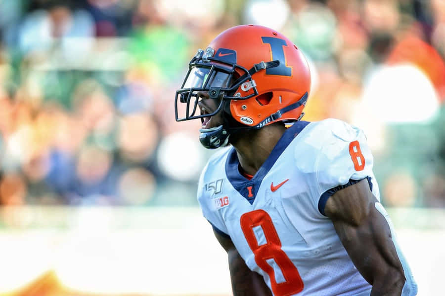 Focused Football Player Number8 Wallpaper