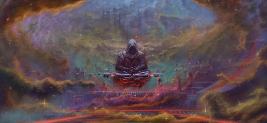 Focused Young Woman Studying Amidst Books In A Cozy Room. Wallpaper