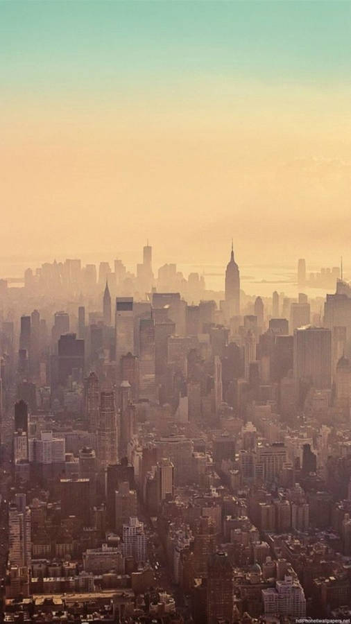 Foggy Morning In New York Iphone Wallpaper