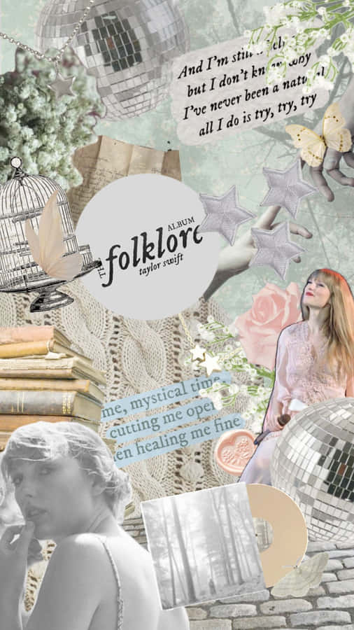 Folklore_ Aesthetic_ Collage Wallpaper