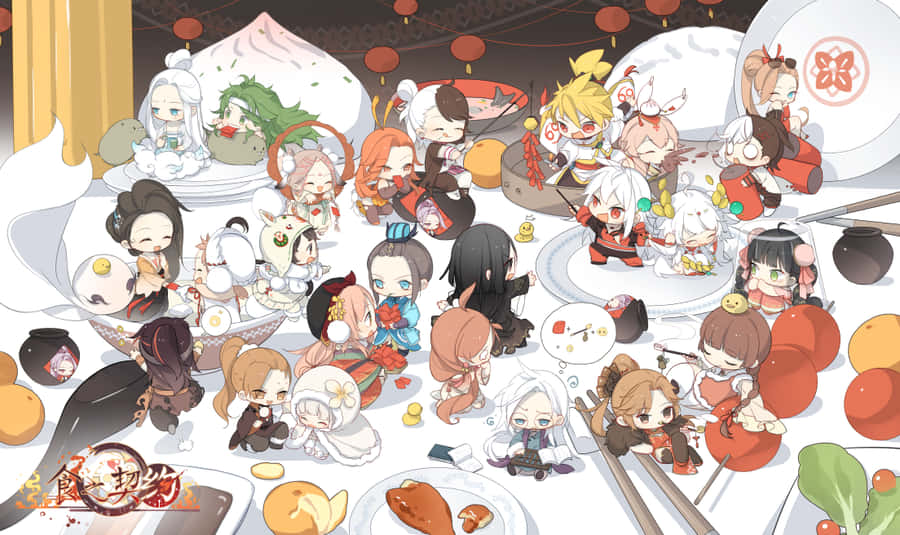 Food Fantasy Feast Celebration Wallpaper
