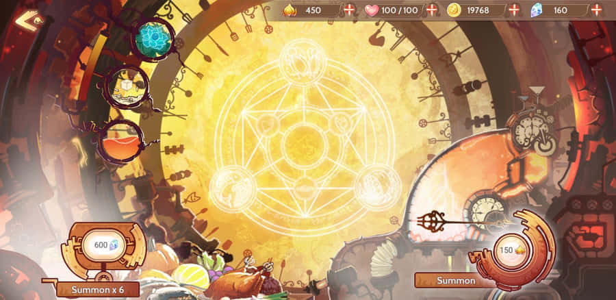 Food Fantasy Summoning Interface Wallpaper