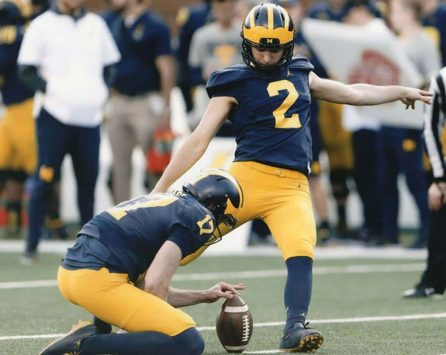 Football Field Goal Preparation Wallpaper