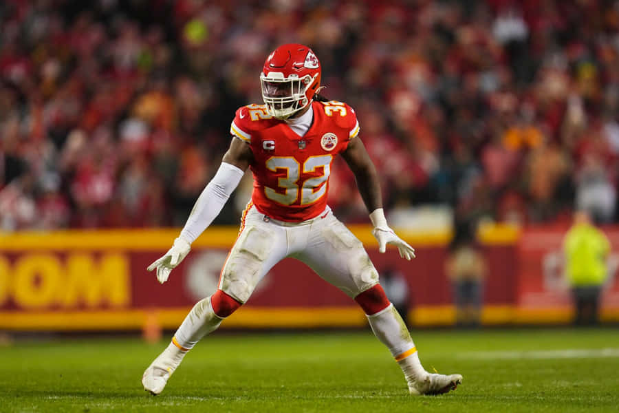 Football Linebacker Ready Position Wallpaper