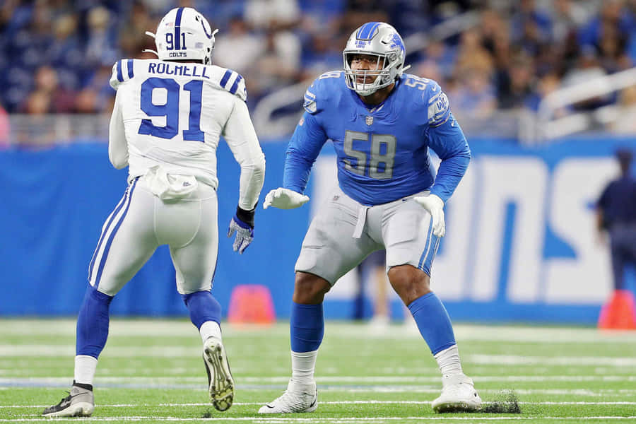 Football Offensive Defensive Standoff Wallpaper