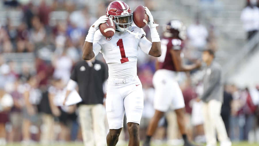 Football Player Celebrating Catch Wallpaper