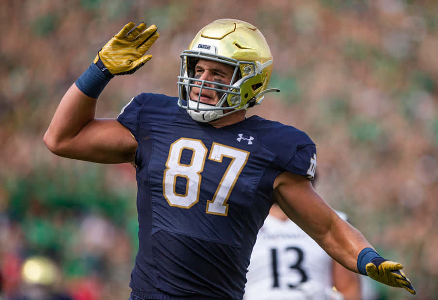 Football_ Player_ Celebrating_ Number_87 Wallpaper