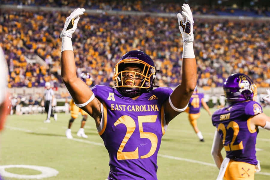 Football Player Celebration East Carolina25 Wallpaper
