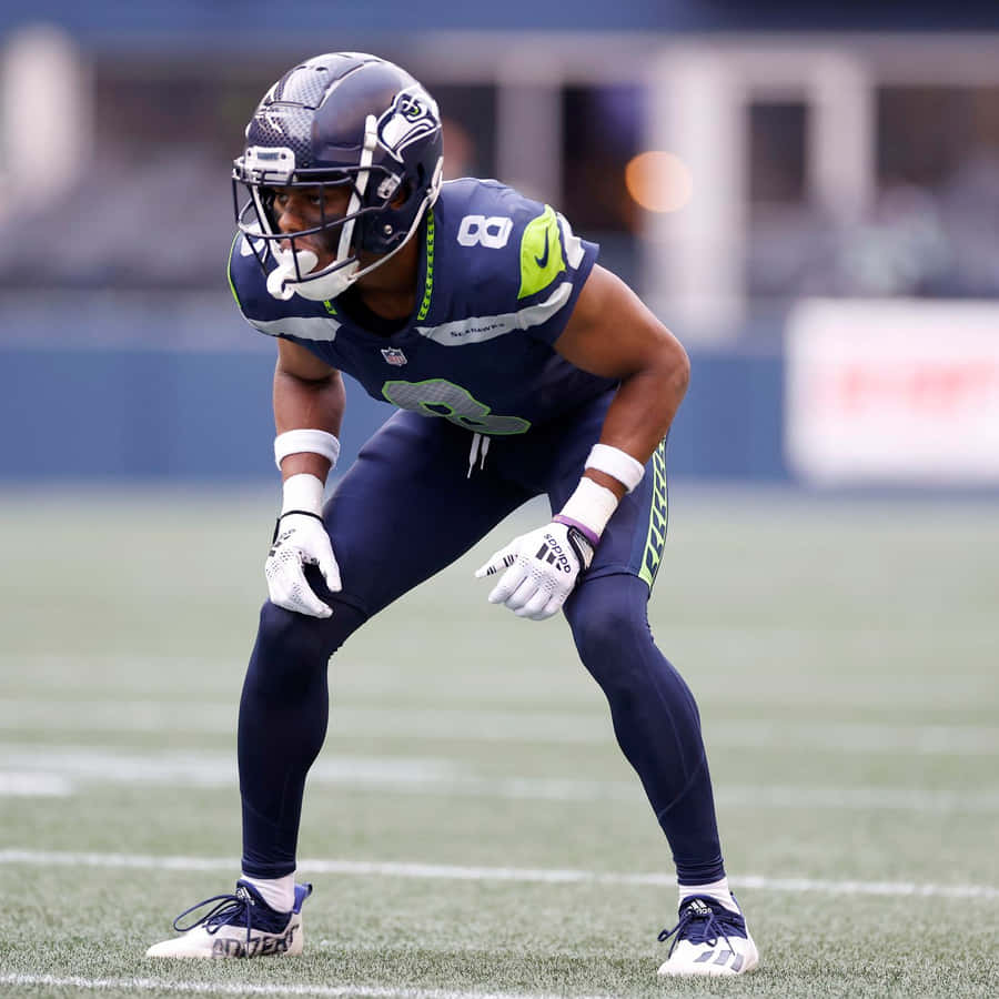 Football Player Ready Position Seahawks Wallpaper