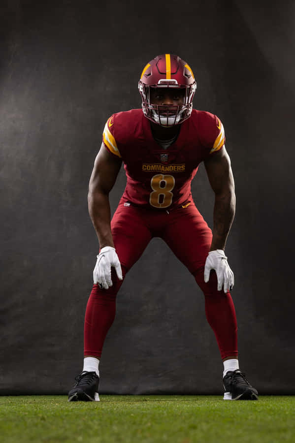 Football Player Ready Position Wallpaper