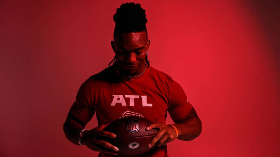 Football Player Red Backdrop Wallpaper