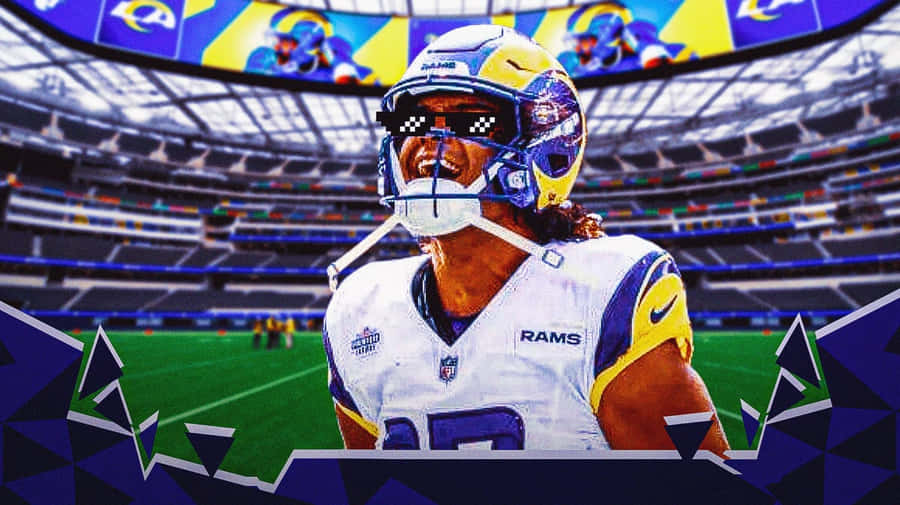 Football Player Stadium Background Wallpaper