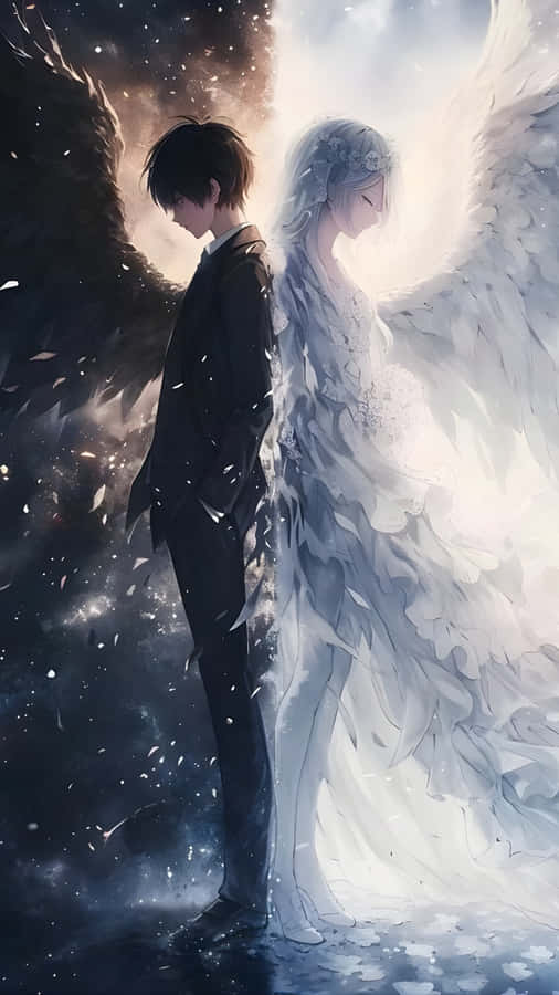 Forbidden Love Angel And Demon Wallpaper