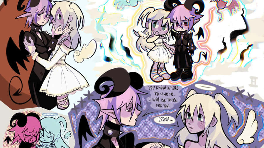 Forbidden Love Angel And Demon Wallpaper