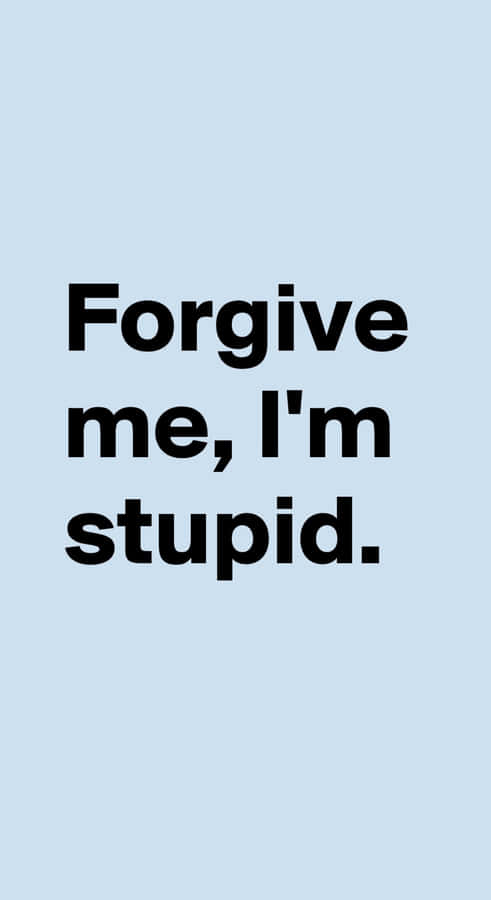 Forgive Me Im Stupid Wallpaper