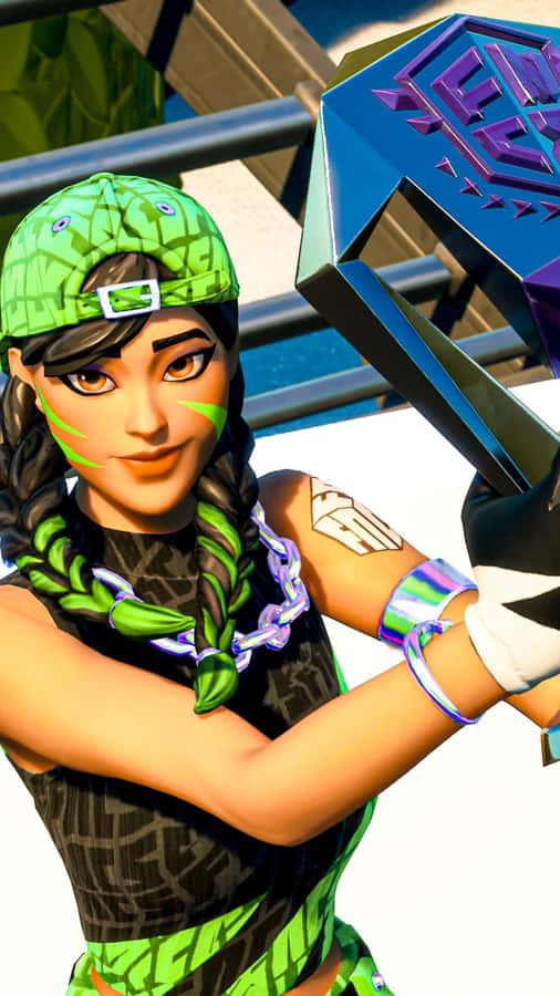 Fortnite Champion Trophy Pose Wallpaper
