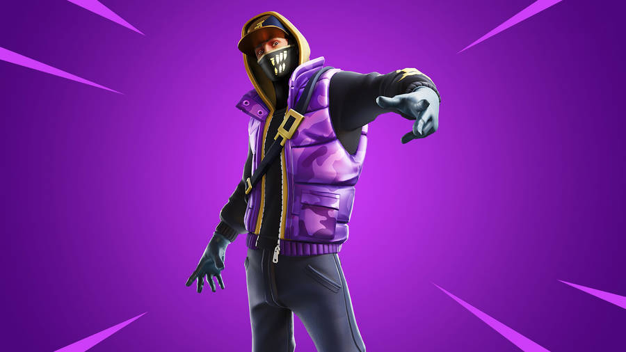 Fortnite - Shivering Skeletons - A Purple Background Wallpaper