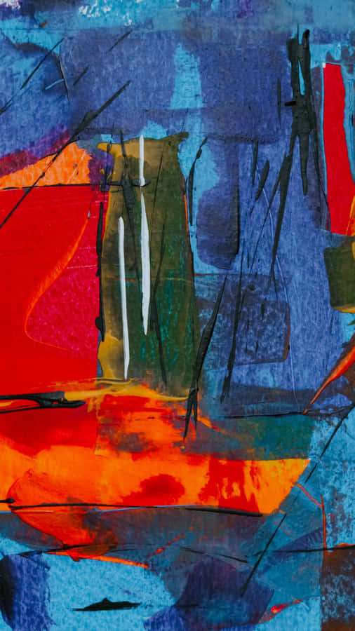 Fortuitous Boat Abstract Paint Wallpaper